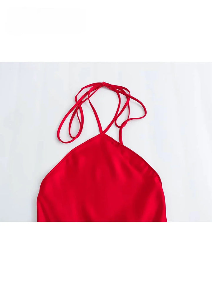 Vestido Longo Vermelho Liso use joa clothing