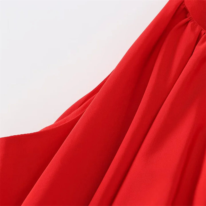 Vestido Curto Vermelho Balonê use joa clothing