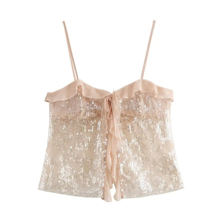 Blusa Feminina Brilho Paetê use joa clothing