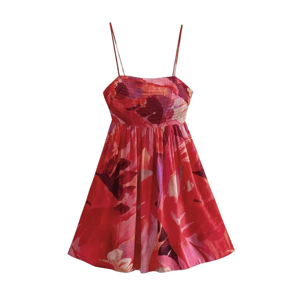 Vestido Curto de Alcinha Estampado Floral use joa clothing