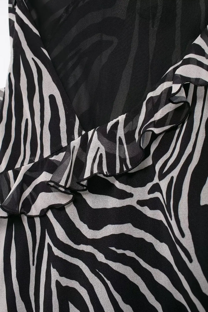 Vestido Longo Animal Print Zebra use joa clothing4