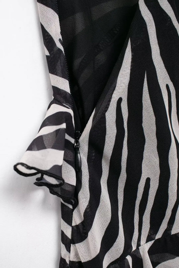 Vestido Longo Animal Print Zebra use joa clothing5