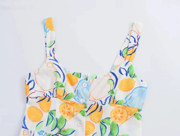 Vestido Longo Estampa Fruta use joa clothing2