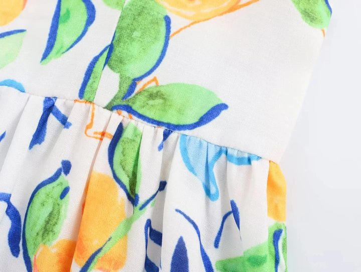 Vestido Longo Estampa Fruta use joa clothing3