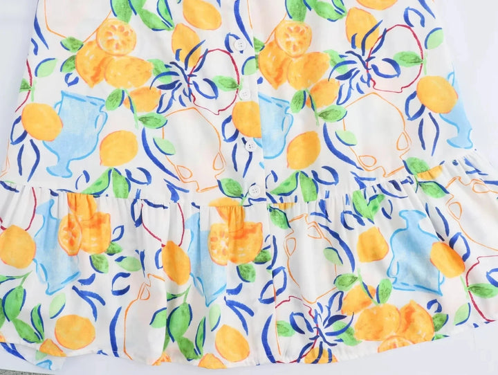 Vestido Longo Estampa Fruta use joa clothing6