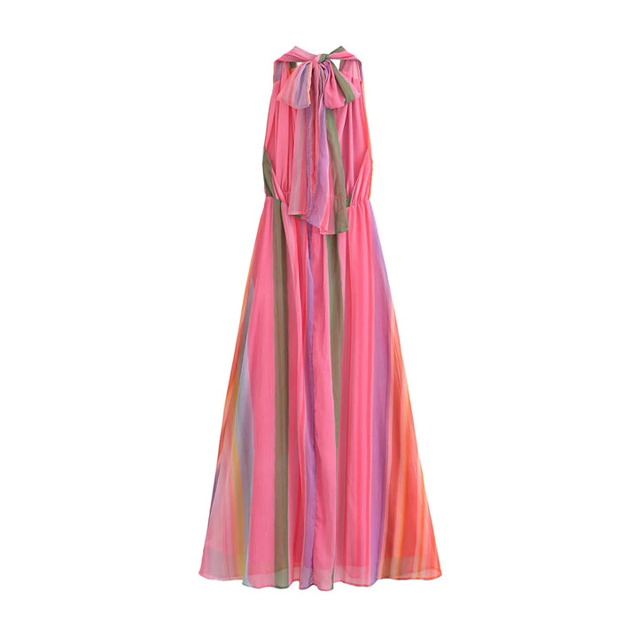 Vestido Longo Listrado Cores use joa clothing1