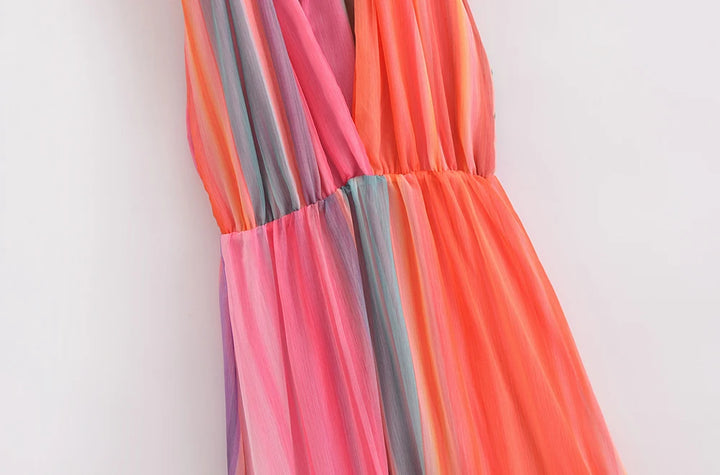 Vestido Longo Listrado Cores use joa clothing3