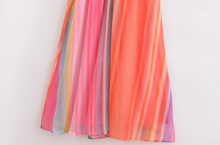 Vestido Longo Listrado Cores use joa clothing4