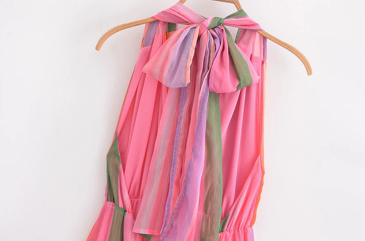Vestido Longo Listrado Cores use joa clothing5