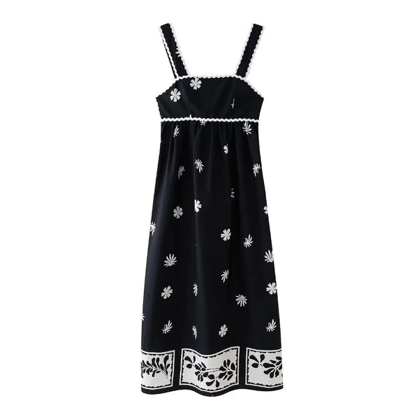 Vestido Longo Preto Floral use joa clothing