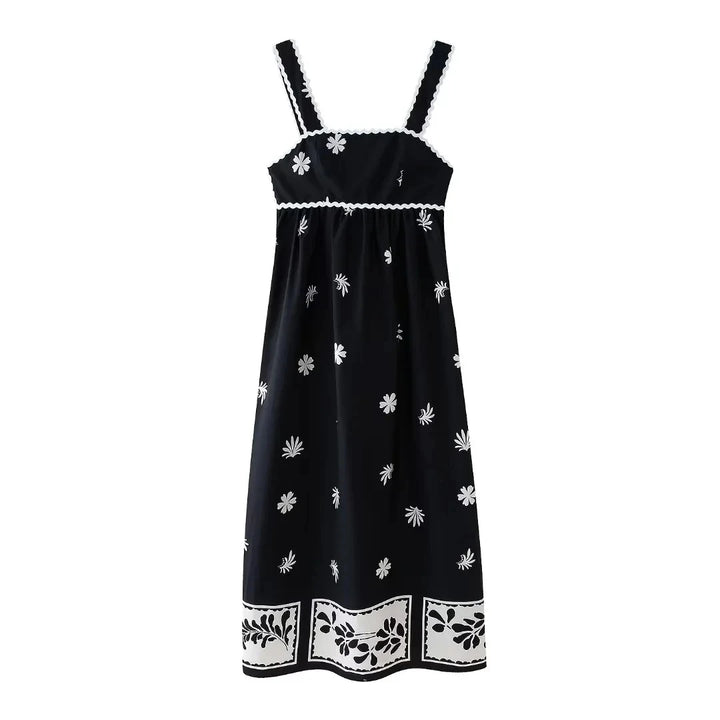 Vestido Longo Preto Floral use joa clothing