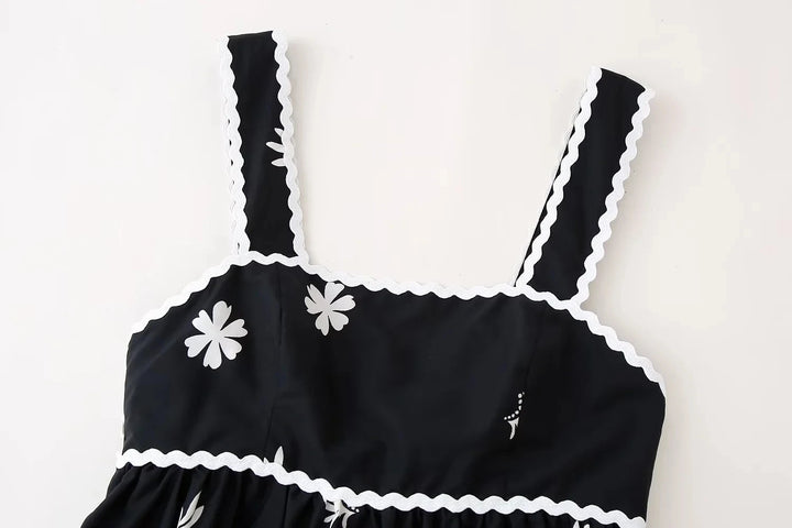 Vestido Longo Preto Floral use joa clothing