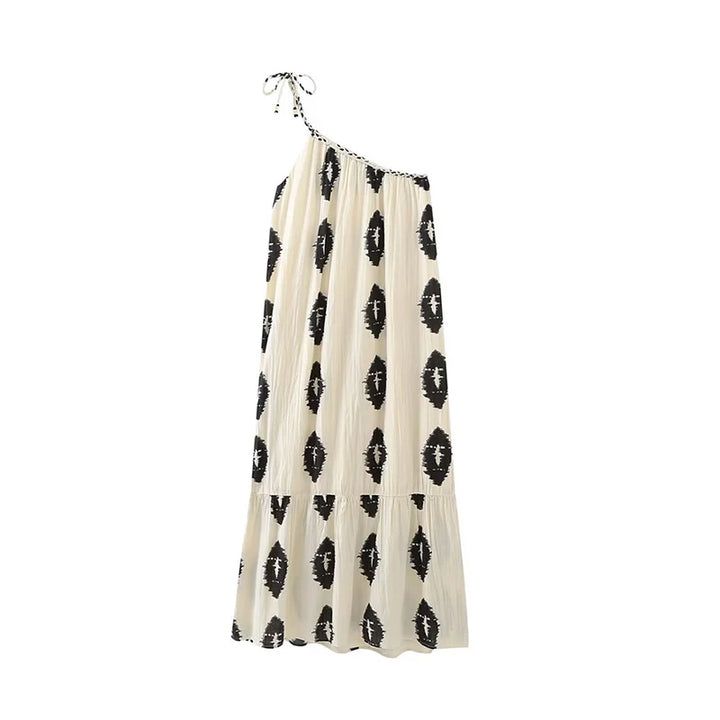 Vestido Longo de Um Ombro Assimétrico use joá clothing