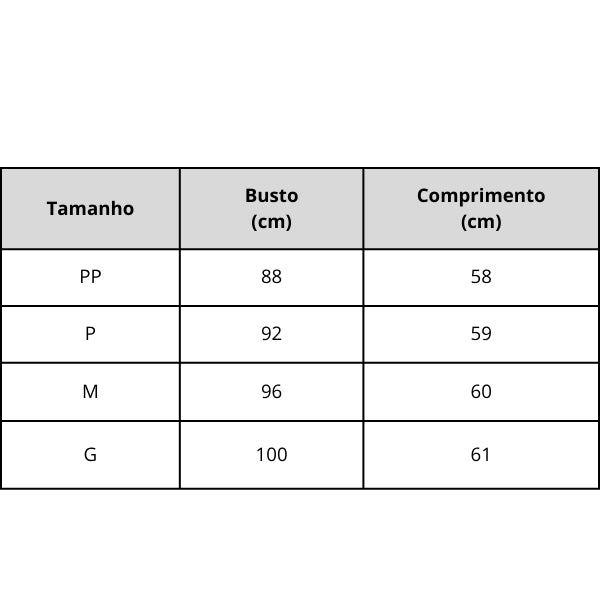 Colete Feminino de Alfaiataria em Linho tabela de medidas use joá clothing