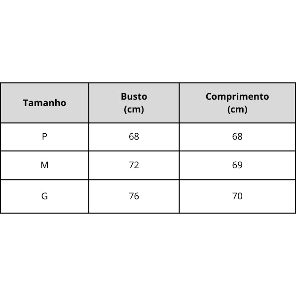 Body Feminino Liso Assimétrico Um Ombro Tabela de Medidas Use Joá Clothing