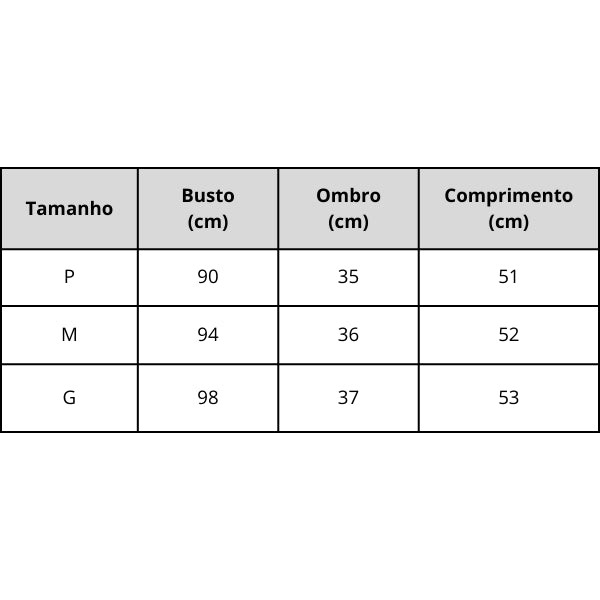 Suéter Feminino de Malha Listrado Tabela de Medidas Use Joá Clothing